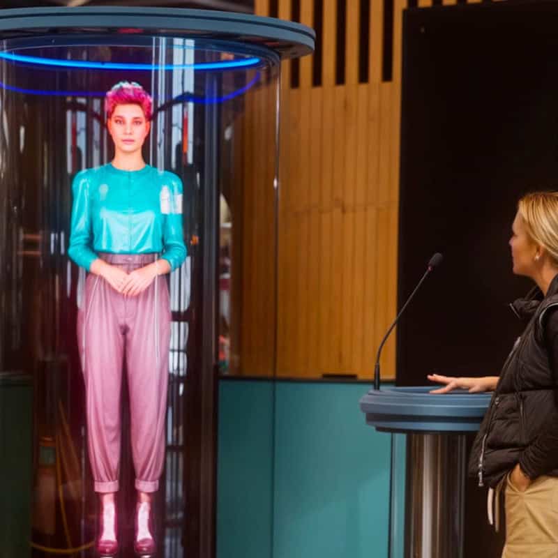 3D hologram avatar op maat als digitale presentatie voor retail en evenementen