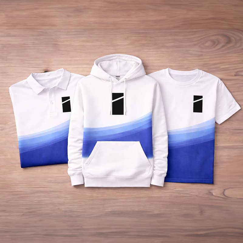 Bedrukte kleding op maat met logo voor team uitstraling en merkzichtbaarheid