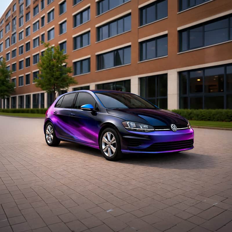 Carwrap op maat met logo voor volledige voertuigbelettering en maximale merkzichtbaarheid